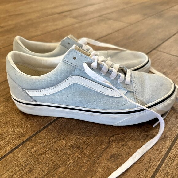Women's Baby Blue Vans (Sk8-Lo) - Picture 1 of 8